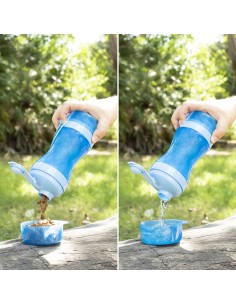 Bouteille avec Distributeur d'Eau et d'Aliments pour Animaux2 en 1 Pettap InnovaGoods 2