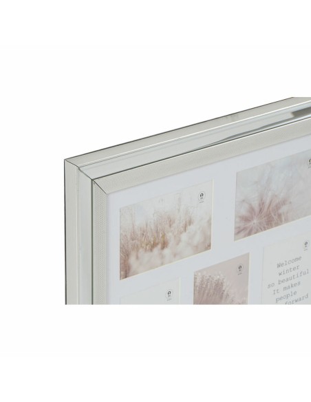 Cadre photo DKD Home Decor Doré Argenté Aluminium Verre polystyrène Traditionnel 47 x 2 x 40 cm (2 Unités)