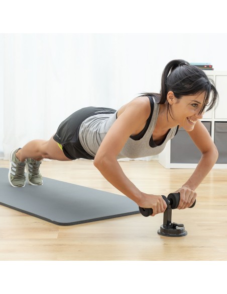 Barre de Maintien pour Abdominaux avec Fixation Ventouse et Guide d’Exercices CoreUp InnovaGoods