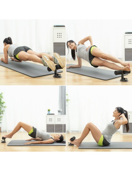 Barre de Maintien pour Abdominaux avec Fixation Ventouse et Guide d’Exercices CoreUp InnovaGoods