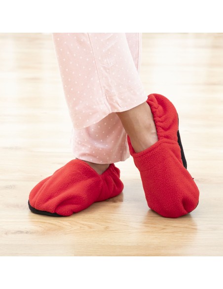 Chaussons Chauffants Micro-ondes InnovaGoods Rouge