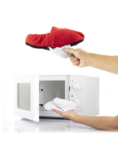 Chaussons Chauffants Micro-ondes InnovaGoods Rouge