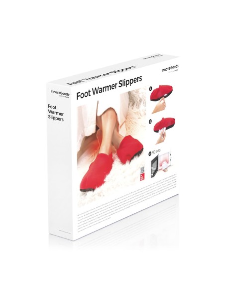 Chaussons Chauffants Micro-ondes InnovaGoods Rouge