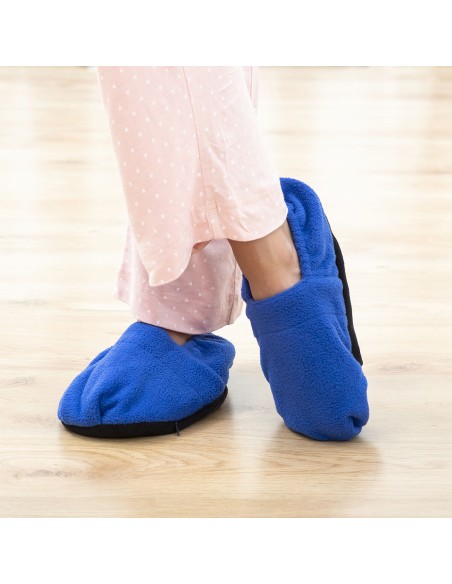 Chaussons Chauffants Micro-ondes InnovaGoods Bleu