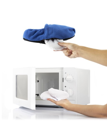 Chaussons Chauffants Micro-ondes InnovaGoods Bleu