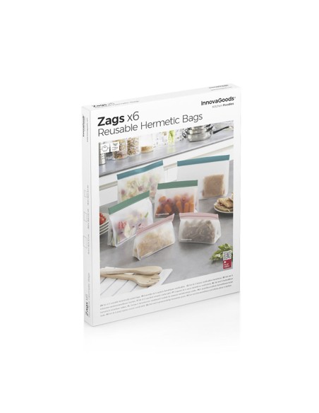 Set de Sacs Réutilisables Hermétiques Zags InnovaGoods 6 Unités