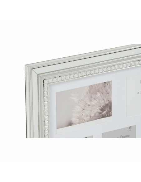 Cadre photo DKD Home Decor Luxury 46,5 x 2 x 40 cm Verre Argenté Doré polystyrène Traditionnel (2 Unités)