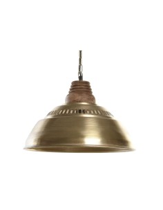 Suspension DKD Home Decor Marron Doré Fer Bois de manguier 50 W 43 x 43 x 31 cm