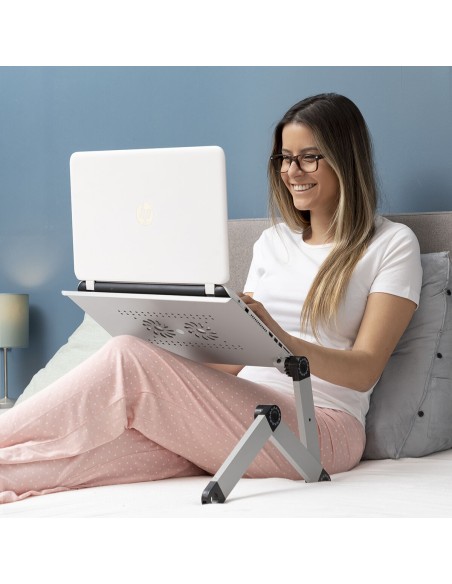 Table Réglable Positions Multiples pour Ordinateur Portable Omnible InnovaGoods