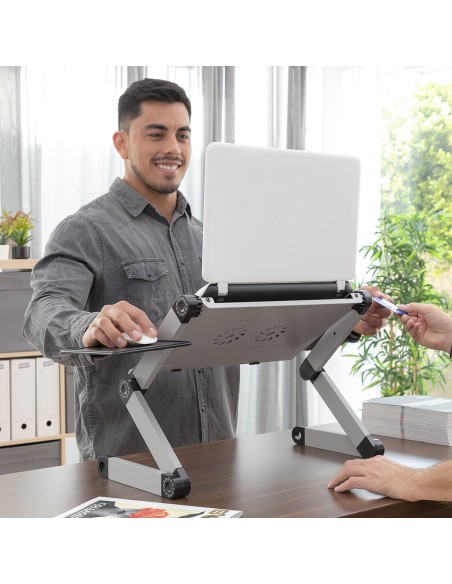 Table Réglable Positions Multiples pour Ordinateur Portable Omnible InnovaGoods