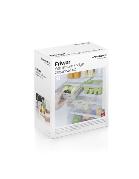 Rangement Réglable pour Réfrigérateur Friwer InnovaGoods 2 Unités