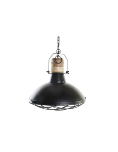 Suspension DKD Home Decor 52 x 52 x 57 cm Noir Marron Fer Bois de manguier 50 W