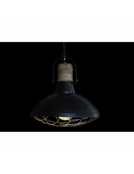 Suspension DKD Home Decor 52 x 52 x 57 cm Noir Marron Fer Bois de manguier 50 W