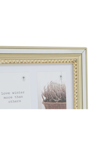Cadre photo DKD Home Decor Luxury Doré Argenté Verre polystyrène Traditionnel 46,5 x 2 x 28,5 cm (2 Unités)