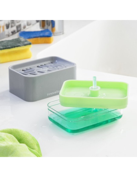 Distributeur de Liquide Vaisselle2 en 1 Pushoap InnovaGoods