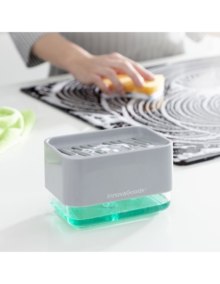 Distributeur de Liquide Vaisselle2 en 1 Pushoap InnovaGoods