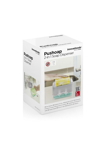 Distributeur de Liquide Vaisselle2 en 1 Pushoap InnovaGoods