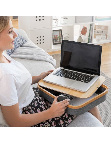 Bureau Portatif avec Plateau de Rangement Larage InnovaGoods