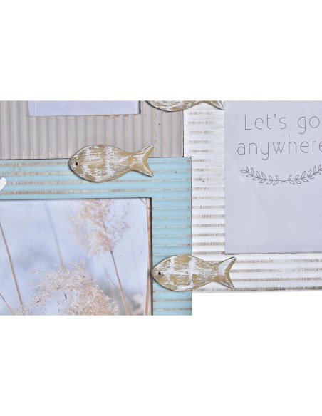 Cadre photo DKD Home Decor Beach 51 x 2 x 40,5 cm Bois Marin