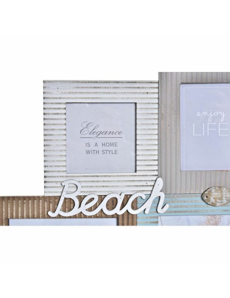 Cadre photo DKD Home Decor Beach 51 x 2 x 40,5 cm Bois Marin