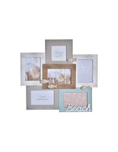 Cadre photo DKD Home Decor Beach 46,5 x 2 x 44,5 cm Bois Marin