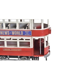 Figurine Décorative DKD Home Decor Rouge Vert Train Vintage 28 x 9 x 20 cm (2 Unités) 2