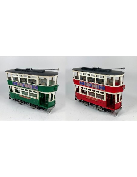 Figurine Décorative DKD Home Decor Rouge Vert Train Vintage 28 x 9 x 20 cm (2 Unités)
