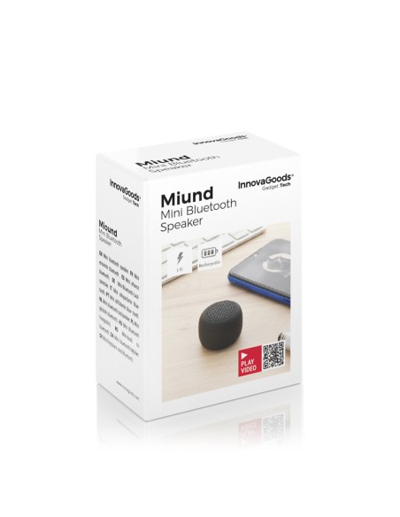 Mini Enceinte Portable et Rechargeable sans Fil Miund InnovaGoods
