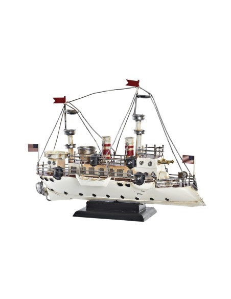 Figurine Décorative DKD Home Decor Blanc Noir Bateau Vintage 32 x 13 x 22 cm