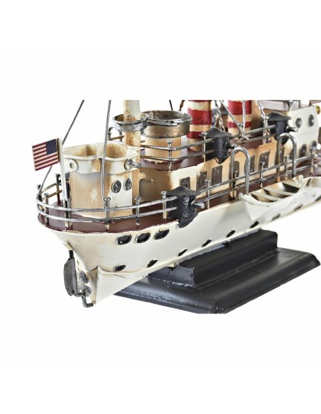 Figurine Décorative DKD Home Decor Blanc Noir Bateau Vintage 32 x 13 x 22 cm
