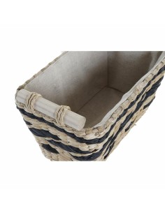 Set de basket DKD Home Decor Polyester Colonial Fibre (38 x 26 x 24 cm) 2