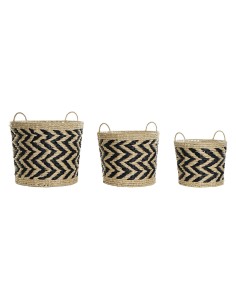 Set de basket DKD Home Decor Fibre (40 x 40 x 35 cm)