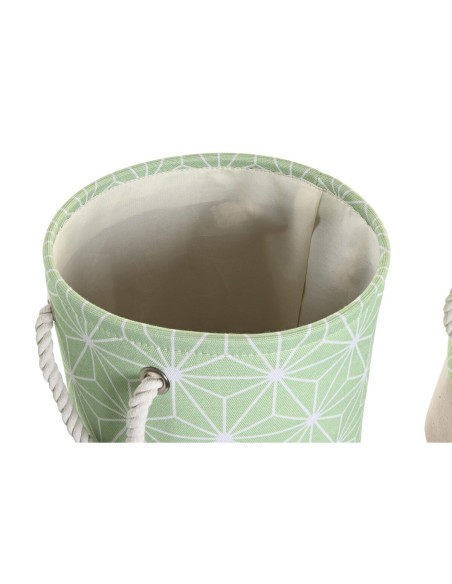 Set de basket DKD Home Decor Polyester EVA Géométrique (30 x 30 x 35 cm)