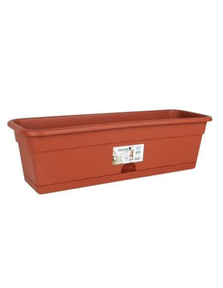 Jardinière avec support Dem Greentime Rectangulaire Marron 40 x 20 x 17,3 cm (6 Unités)