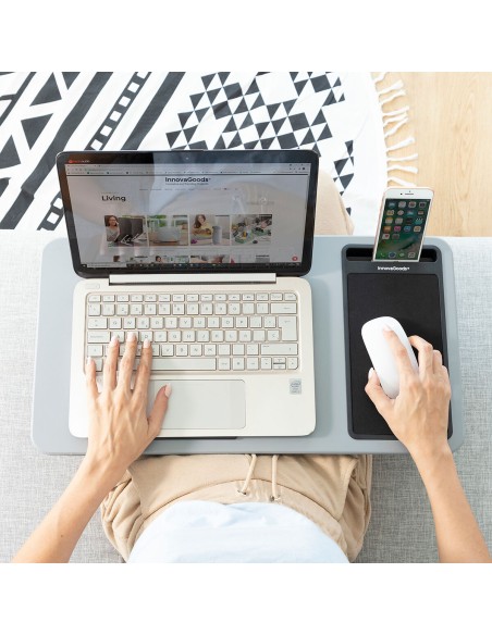 Bureau Portable d'Ordinateur avec Coussin XL Deskion InnovaGoods