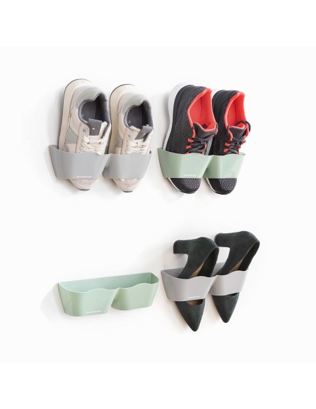 Meubles à chaussures avec adhésifs Shohold InnovaGoods Pack de 4 unités