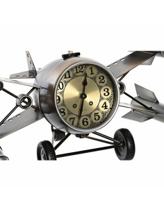 Horloge de table DKD Home Decor Doré Argenté Fer Loft 38,5 x 28 x 19,5 cm (2 Unités) 2