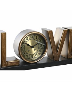 Horloge de table DKD Home Decor Love Cuivre 39 x 8 x 15 cm Argenté Fer Loft (2 Unités) 2