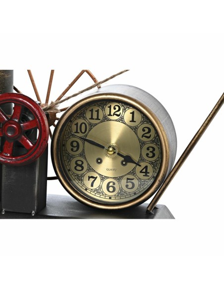 Horloge de table DKD Home Decor Doré Argenté Fer Vintage 40,5 x 15 x 32,5 cm (2 Unités)