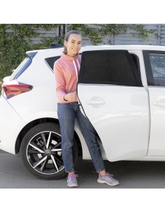 Parasol de Voiture en Maille UVlock InnovaGoods Pack de 2 unités