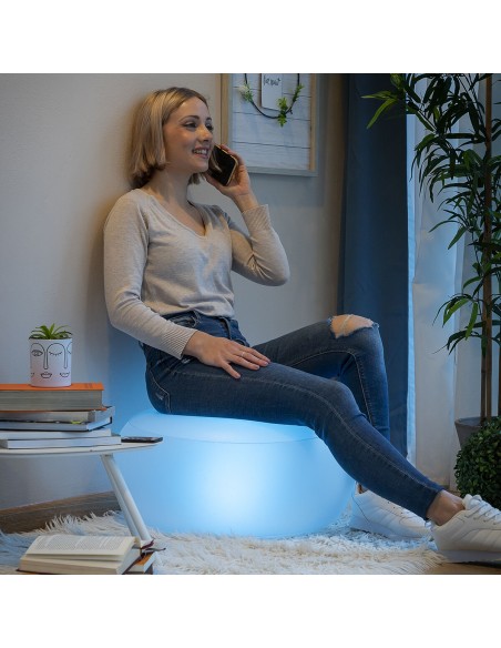 Siège gonflable avec LED multicolore et télécommande Pulight InnovaGoods