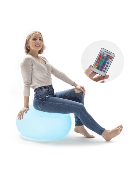 Siège gonflable avec LED multicolore et télécommande Pulight InnovaGoods