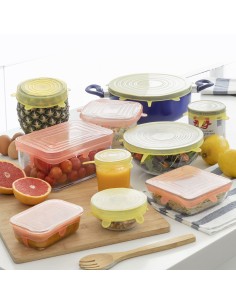 Jeu de 10 Couvercles de Cuisine Réutilisables et Réglables Lilyd InnovaGoods