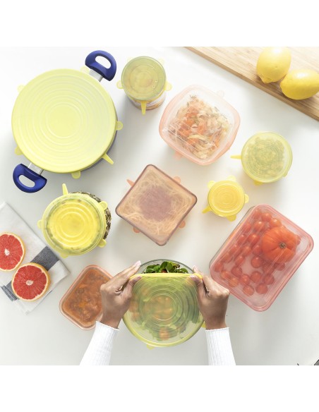 Jeu de 10 Couvercles de Cuisine Réutilisables et Réglables Lilyd InnovaGoods