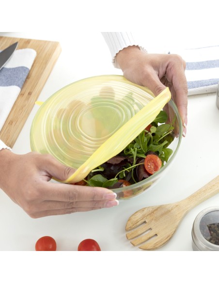 Jeu de 10 Couvercles de Cuisine Réutilisables et Réglables Lilyd InnovaGoods