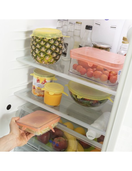 Jeu de 10 Couvercles de Cuisine Réutilisables et Réglables Lilyd InnovaGoods