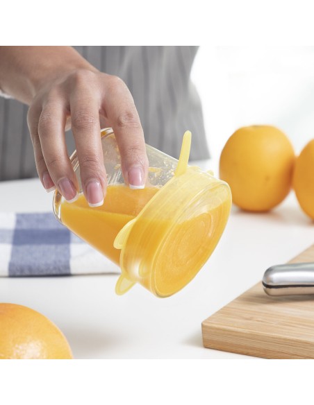 Jeu de 10 Couvercles de Cuisine Réutilisables et Réglables Lilyd InnovaGoods