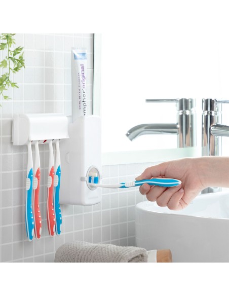 Distributeur de Dentifrice avec Porte Brosse à Dents Diseeth InnovaGoods