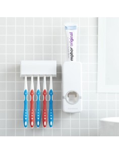 Distributeur de Dentifrice avec Porte Brosse à Dents Diseeth InnovaGoods 2