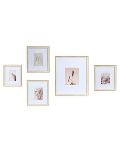 Porte photos mural DKD Home Decor Verre Naturel Blanc Bois MDF Boho (32,5 x 1,5 x 45 cm)